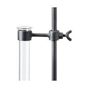 Loft stílusú, peremes üveg kémcső váza modern fémállványon