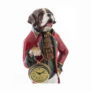 Fub Funky stílusú, kutyafigura órával a kezében