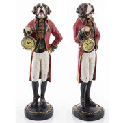 Fub Funky stílusú, kutyafigura órával a kezében