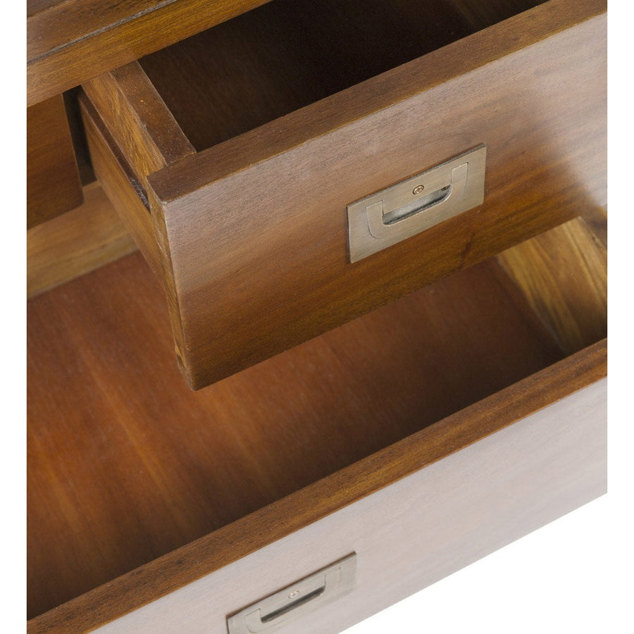 Tömör mahagónifából készült, modern-loft stílusú, kézműves gardróbszekrény.