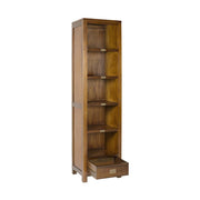 Tömör mahagónifából készült, modern-loft stílusú, kézműves könyvszekrény.