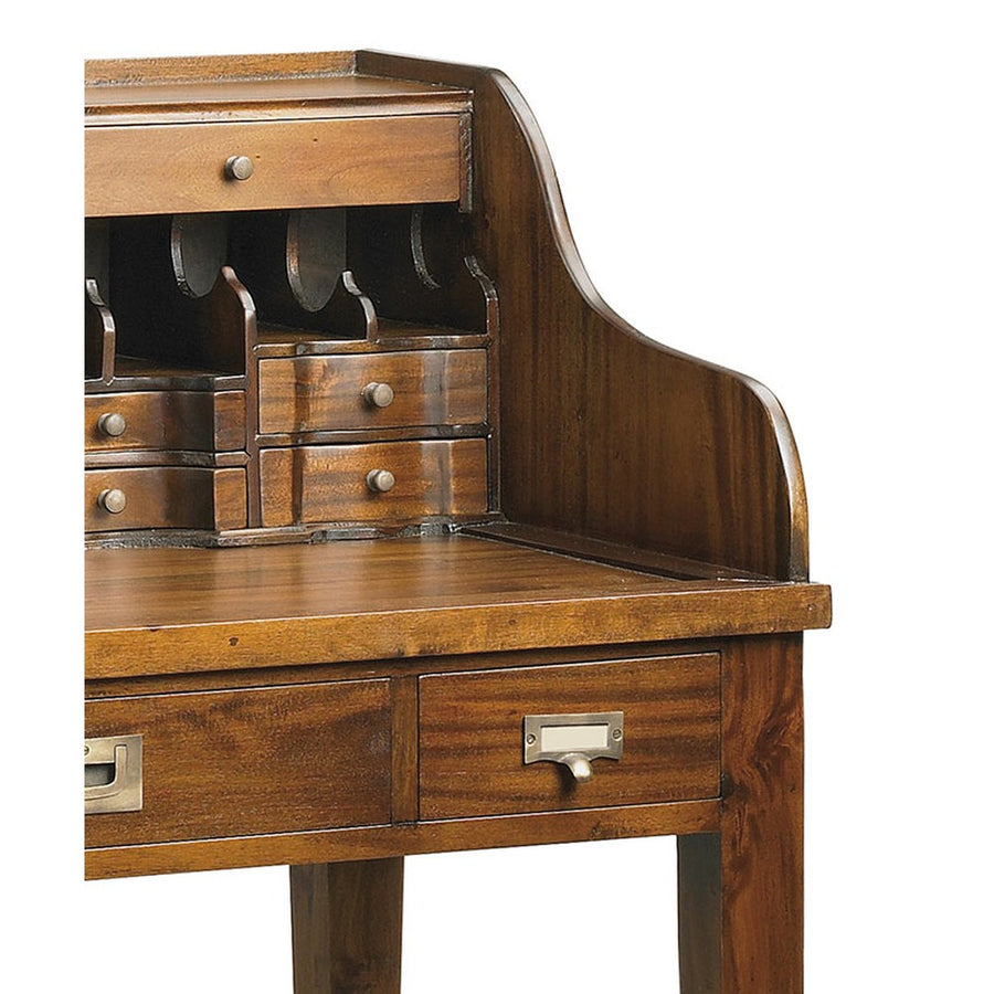 Tömör mahagónifából készült, modern-loft stílusú, kézműves szekreter.