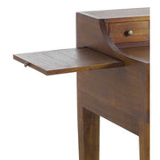 Loft stílusú, mindifából készült tábornoki íróasztal rejtett fiók részlete.