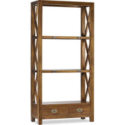 Loft stílusú, mindifából készült kézműves, fiókos könyvespolc.