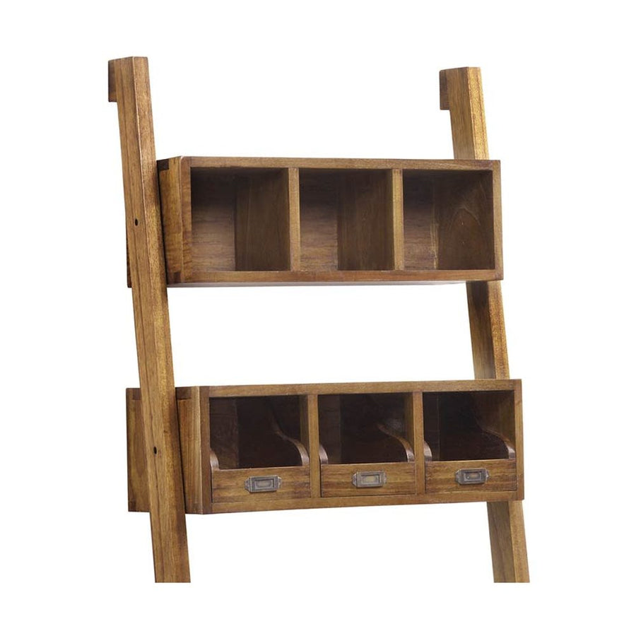 Loft stílusú, mindifából készült, kézműves polcos fiókos állvány.