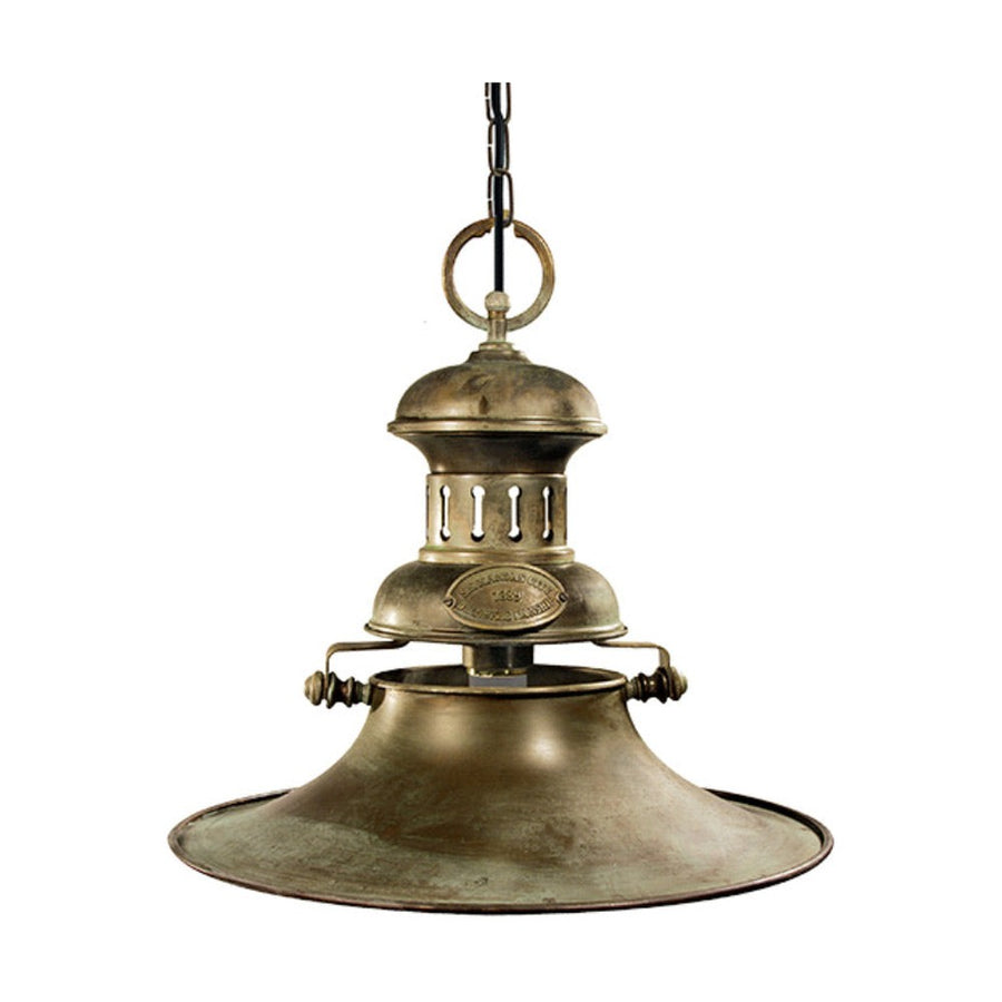 Vintage stílusú, antikolt sárgaréz színű réz függeszték.