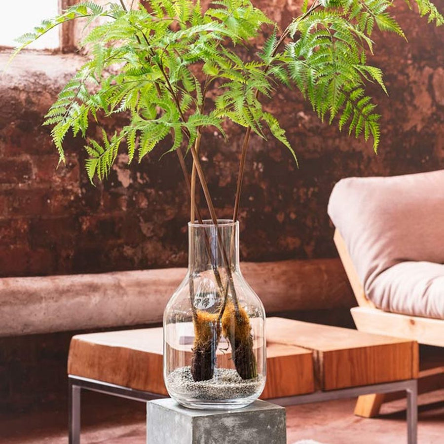 Óriás méretű, élethű megjelenésű, 105 cm magas, erdei pajzsika ág, páfrány műnövény.