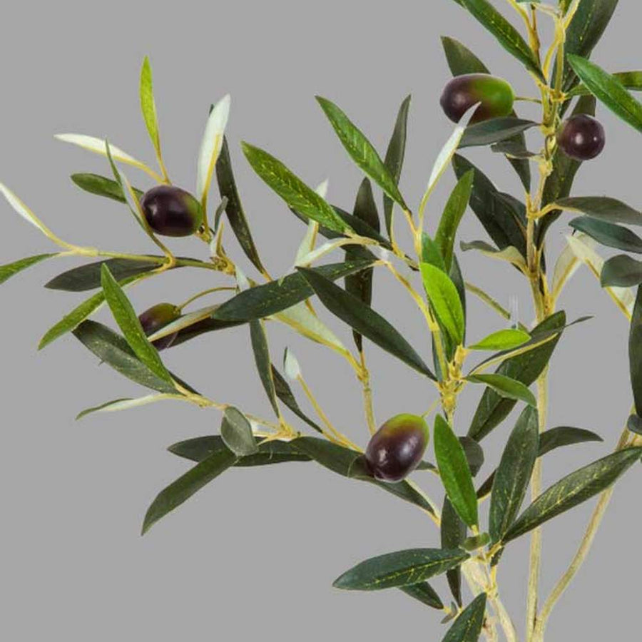 Olíva ág műnövény, 6 darab olajbogyóval.