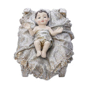 Karácsonyi betlhem kis Jézus figurája jászolban