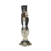LED-es karácsonyi diótörő katona 58 cm fekete-krém "Nutcracker"