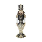 LED-es karácsonyi diótörő katona 58 cm fekete-krém "Nutcracker"