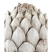 Shabby Chic stílusú, nagyméretű, 41 cm magas, antik krém színű dekoratív toboz dísz