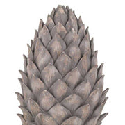 Shabby Chic stílusú, nagyméretű, 46 cm magas, antik barna színű dekoratív toboz dísz