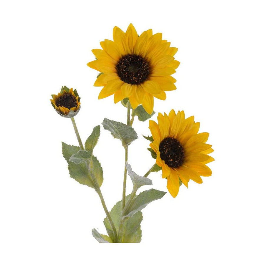3 darab virágfejjel rendelkező mesterséges napraforgó művirág