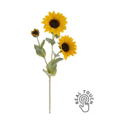 3 darab virágfejjel rendelkező mesterséges napraforgó művirág