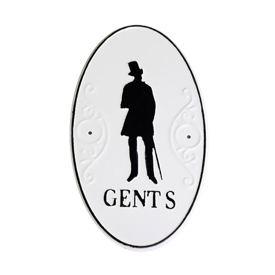 Vintage stílusú, fém mosdójelző tábla