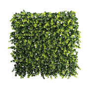 Mű eukaliptusz levelekből készült, 50 cm hosszú és 50 cm széles, mesterséges növényfal panel.