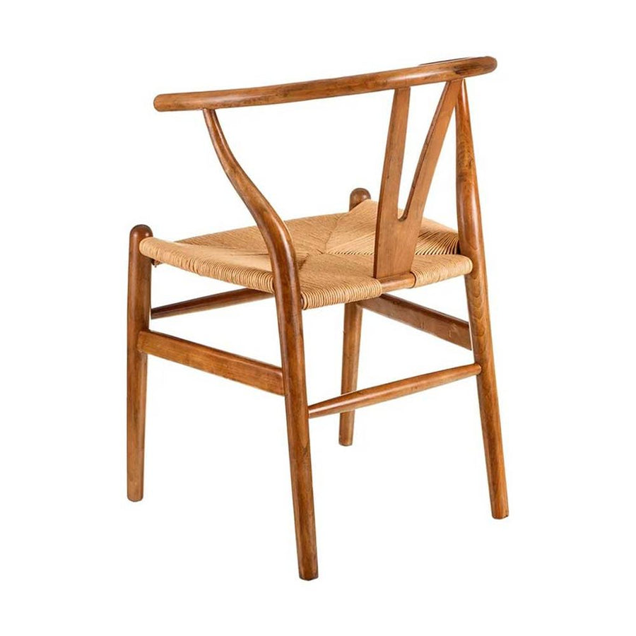 Vintage stílusú, nyírfából készült, natúr színű rattan ülőfelülettel rendelkező, formatervezett kézműves karosszék