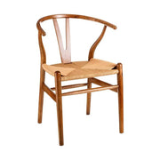 Vintage stílusú, nyírfából készült, natúr színű rattan ülőfelülettel rendelkező, formatervezett kézműves karosszék