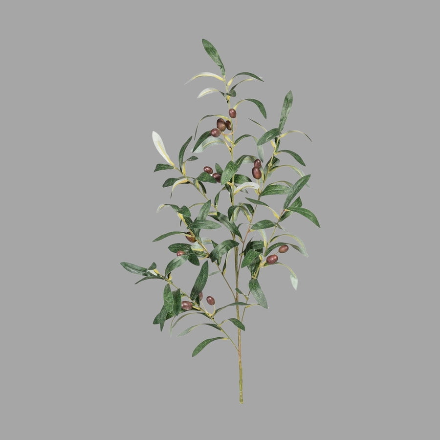 Olíva ág műnövény, 16 darab olajbogyóval.