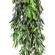 Mű olíva csüngő, 10 darab zöld és sötétbordó színárnyalatú olajbogyóval.