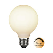 Matt felületű opál LED izzó, dimmer funkciót jelölő jelzéssel..