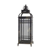 Óriás, 100 cm magas, vintage stílusú, antik szén színű patinás felületű fémből készült lámpás