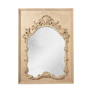 Prémium kategóriás, 130 cm magas, Shabby Chic stílusú, bézs színű, antikolt felületű, barokkos indamintás kerettel díszített falitükör