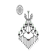 Prémium minőségű, klasszikus stílusú, nagy méretű, üveg kristály csillár