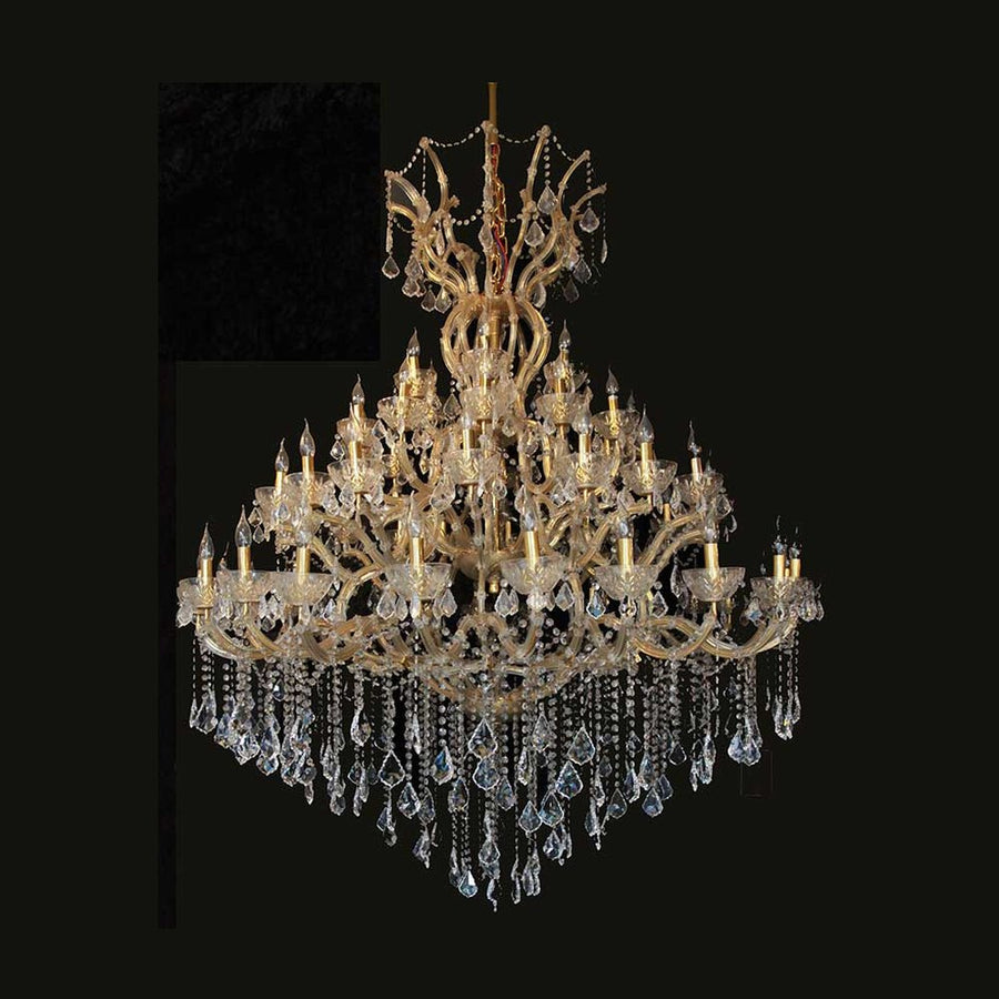 Prémium minőségű, klasszikus stílusú, nagy méretű, üveg kristály csillár