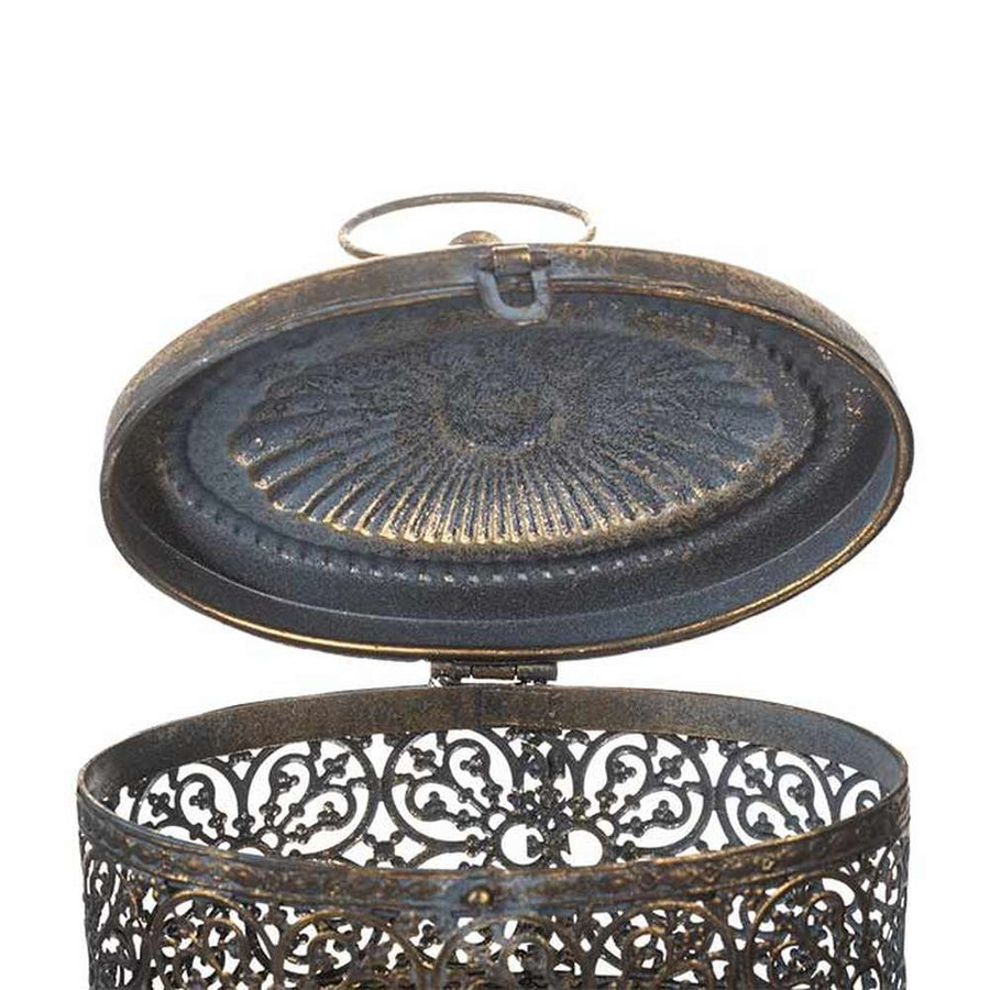 Patinás, óarany színű orientál stílusú fémlámpás