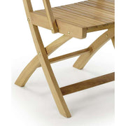 Prémium minőségű, mediterrán stílusú, összecsukható kézműves kerti teakfa karosszék 