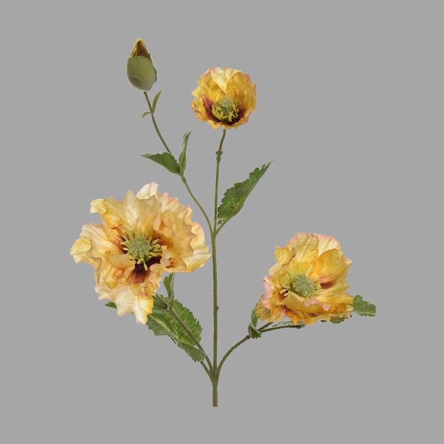 Sárga színű mű pipacs virág.