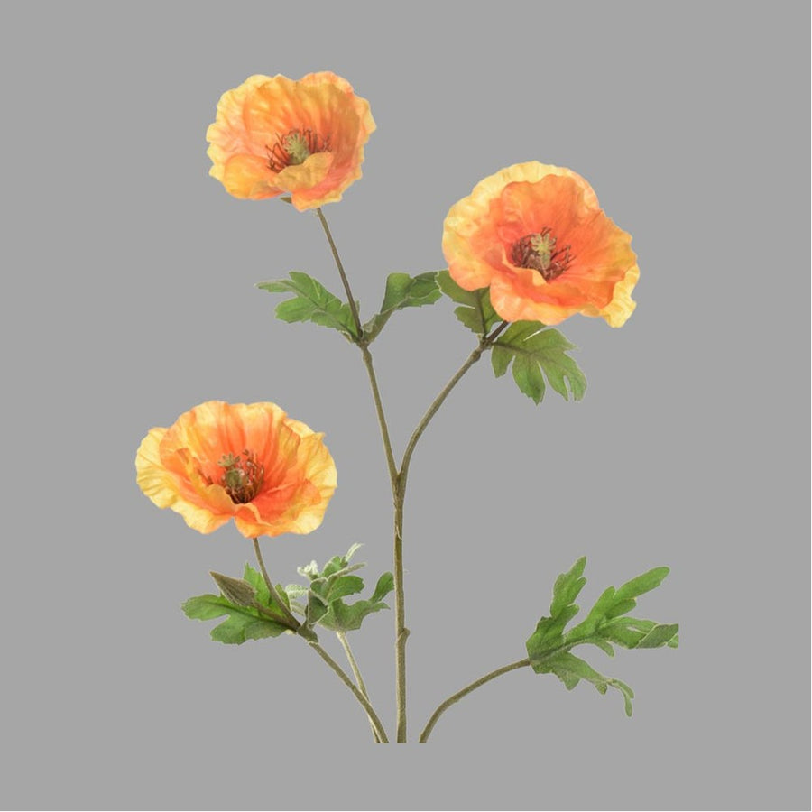 Sárga színű mű pipacs virág.