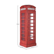 TELEPHONE piros telefonfülke vitrines könyvszekrény 180 cm
