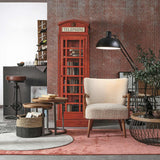 TELEPHONE piros telefonfülke vitrines könyvszekrény 180 cm