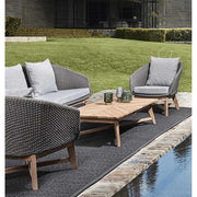 Prémium kategóriás, design teakfa dohányzóasztal