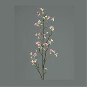 100 cm magas, élethű, apró rózsaszín színű virágú mű hétfiúvirágcserje