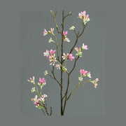 100 cm magas, élethű, apró rózsaszín színű virágú mű hétfiúvirágcserje