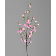 103 cm magas, élethű, rózsaszín színű virágzó mű cseresznyefa ág 