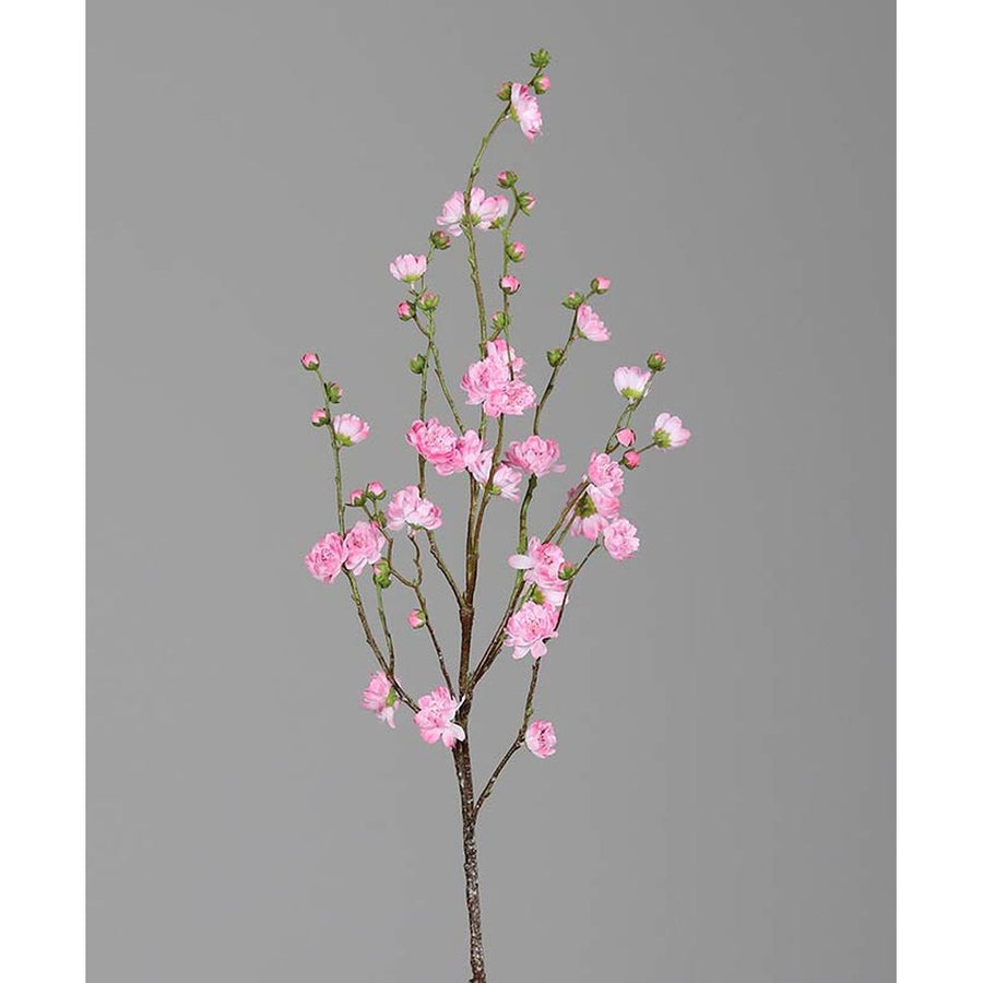 103 cm magas, élethű, rózsaszín színű virágzó mű cseresznyefa ág 