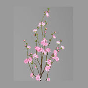 103 cm magas, élethű, rózsaszín színű virágzó mű cseresznyefa ág 