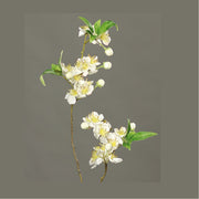 85 cm magas, élethű, krém színű virágzó mű cseresznyefa ág