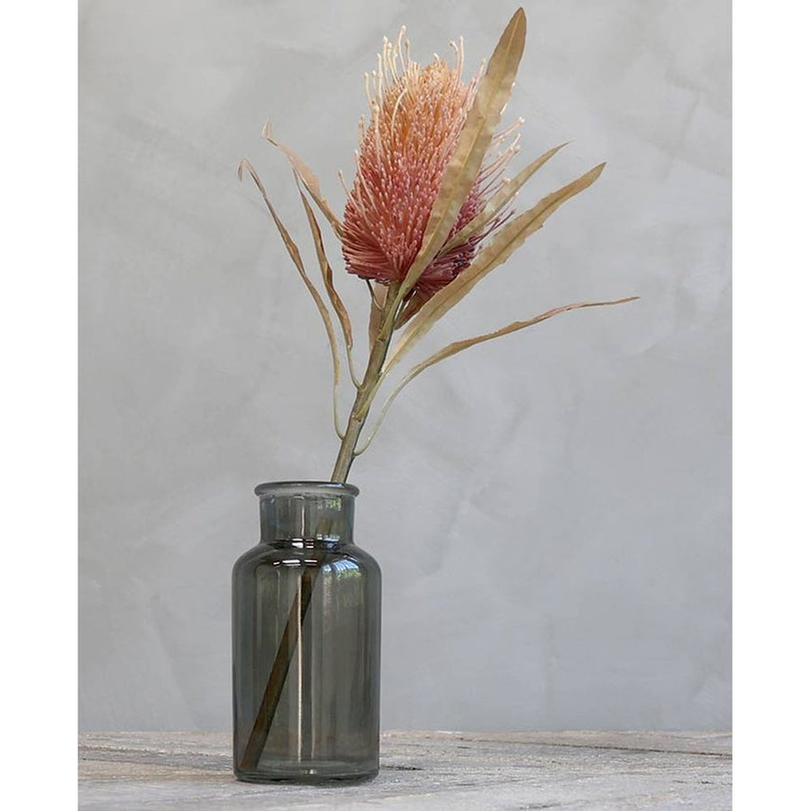 szárított hatású, 60 cm magas, fáradt korall színű szálas protea művirág