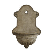 Prémium minőségű, vidéki, provanszi stílusú, óriás méretű, 124 cm magas, antikolt, patinás felületű, falikút formájú fém kaspó