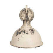 Ipari formavilágú, Shabby Chic stílusú, 43 cm hosszú, krém színű, antikolt felületű, falilámpa