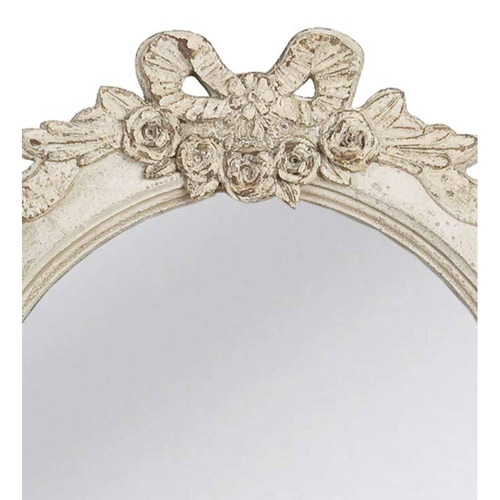 ANTOINETTE bézs masnis Shabby falitükör 91 cm