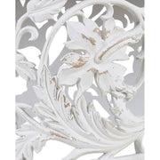 Shabby Chic stílusú, kör alakú, kézműves fenyőfa dohányzóasztal