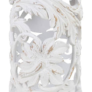 Shabby Chic stílusú, kör alakú, kézműves fenyőfa kisasztal