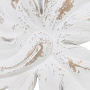 Shabby Chic stílusú, kör alakú, kézműves fenyőfa kisasztal